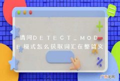 请问DETECT_MODE模式怎么获取词汇在整篇文章的位置信息呢