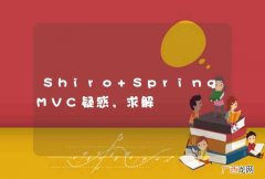 Shiro+SpringMVC疑惑，求解
