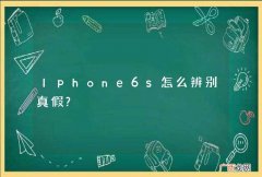 Iphone6s怎么辨别真假?